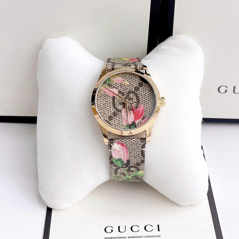 Gucci Gold Floral Women's Watch